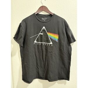 Pink Floyd Black Graphic Band T-Shirt XL Short Sleeve Dark Side of the Moon 2002